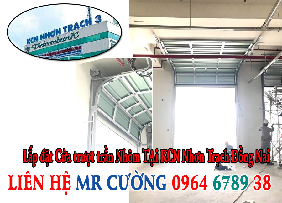 Lắp đặt Cửa trượt trần nhôm tại KCN Nhơn Trạch Đồng Nai